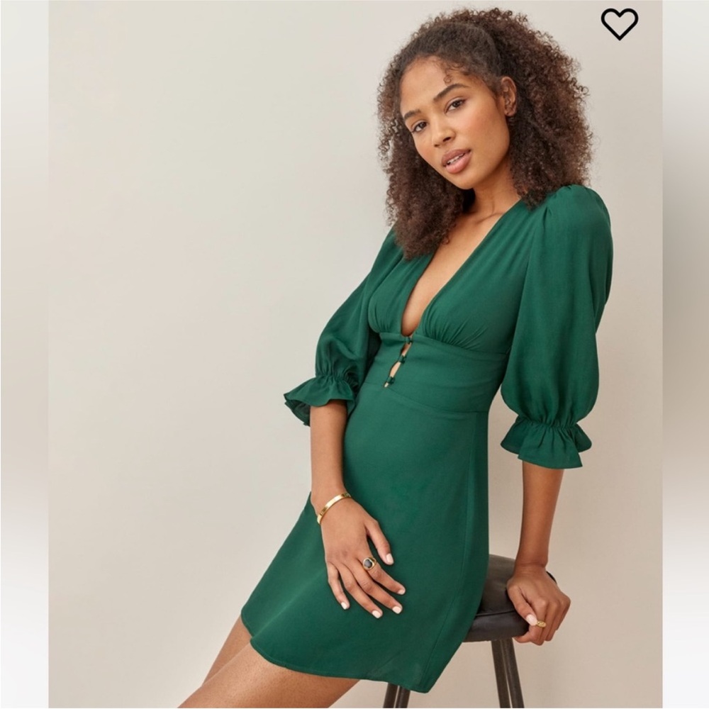 Reformation Grady emerald dress